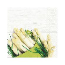 SERVIETTE DUNI PAP. WHITE ASPARAGUS 3X33CM 3 PLIS 1/4 (10X50) photo du produit