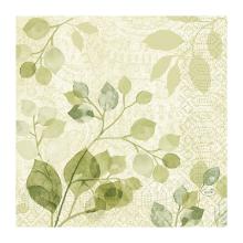 SERVIETTE DUNI PAP. PAISLEY LEAVE 33X33CM 3 PLIS 1/4 (10X50) photo du produit