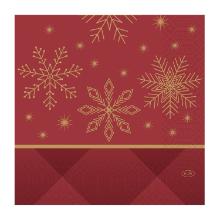 SERVIETTE DUNI PAP. RHOMBUS BORDEAUX 33X33CM 3 PLIS ¼ (10X50) photo du produit
