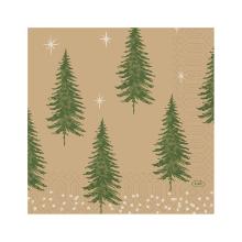 SERVIETTE DUNI PAP. HUMBLE TREES 33X33CM 3 PLIS 1/4 (10X50) photo du produit