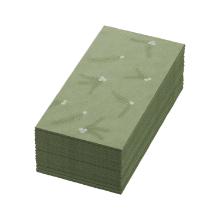 SERVIETTE BIO DUNISOFT NOEL PISTACHIO 40X40CM 1/8 (PLIAGE LIVRET) (6X60) photo du produit