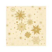 SERVIETTE DUNI PAP. STARGAZING CREAM 33X33CM 3PLIS 1/4 (4X250) photo du produit