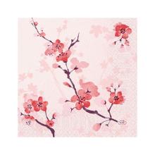 SERVET DUNI PAP. CHERRY BREEZE PINK 33X33CM 3LGS 1/4 (10X50) artikelfoto