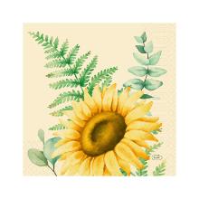SERVET DUNI PAP. SUNFLOWER DREAMS 33X33CM 1/4 3LGS (4X250) artikelfoto