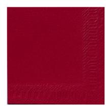 SERVIETTE DUNI PAP. BORDEAUX 33X33CM 3PLIS 1/4 (8X125) photo du produit