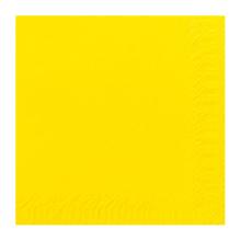 SERVIETTE DUNI PAP. JAUNE 33X33CM 2PLIS 1/4 (16X125) photo du produit