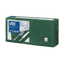 SERVIETTE TORK SOFT LUNCH NAPKIN VERT FONCE 33X33CM 3PLIS 1/4 (10X150) photo du produit