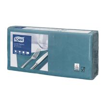 SERVIETTE TORK LUNCH NAPKIN BLEU PETROLE 33X33CM 2PLIS 1/4 (10X200) photo du produit