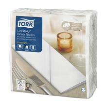 SERVIETTE TORK LINSTYLE PREMIUM BLANC 39X39CM 1/8 (PLIAGE LIVRET) (12X50) photo du produit