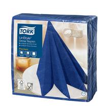 SERVIETTE TORK LINSTYLE PREMIUM DINNER NAPKIN MIDNIGHT BLUE 39X39CM 1/4 (12X50) photo du produit