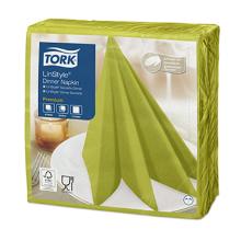 SERVIETTE TORK LINSTYLE PREMIUM DINNER NAPKIN PISTACHE 39X39CM 1/4 (12X50) photo du produit