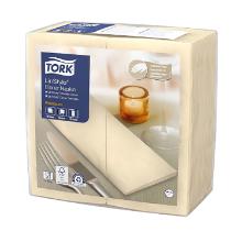 SERVIETTE TORK LINSTYLE PREMIUM CREAM 39X39CM 1/8 (PLIAGE LIVRET) (12X50) photo du produit