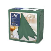 SERVET TORK LINSTYLE PREMIUM DINNER NAPKIN PINE GREEN 39X39CM 1/4 (14X50) artikelfoto