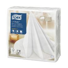 SERVIETTE TORK LINSTYLE PREMIUM DINNER NAPKIN BLANC 39X39CM 1/4 (12X50) photo du produit