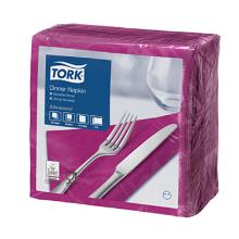 SERVIETTE TORK PAP. DINNER NAPKIN AUBERGINE 39X39CM 2PLIS 1/4 (12X150) photo du produit