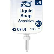 SAVON MAINS TORK PREMIUM EXTRA DOUX -NON PARFUME S1 (6X1L) photo du produit