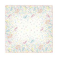NAPPERON DUNISILK+ CONFETTI 84X84CM (5X20) photo du produit