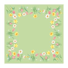 NAPPERON BIO DUNICEL SPRING MELODY 84X84CM (5X20) photo du produit