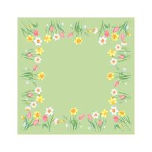 NAPPERON DUNISILK+ SPRING MELODY 84X84CM (5X20) photo du produit