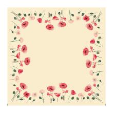 NAPPERON DUNISILK+ POPPY CHARM 84X84CM (5X20) photo du produit