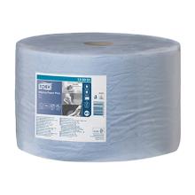 ROULEAU D'ESSUYAGE TORK PLUS BLEU 2PLIS 24CMX510M 1500CPS W1 (1) photo du produit