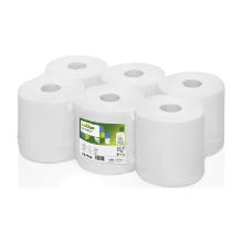 ROUL.D'ESSUY.MIDI SATINO COMFORT CENTERFEED BLANC 1PLI 20CMX300M 857CPS CF1 (6) photo du produit