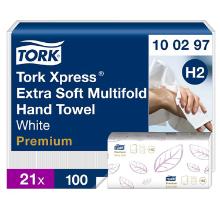 ESSUIE-MAINS TORK XPRESS PREMIUM EXT.SOFT MULTIFOLD 4P 2PLIS 21X34CM H2 (21X110) photo du produit