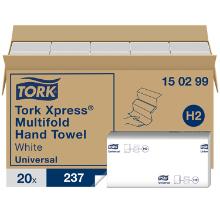 ESSUIE-MAINS TORK XPRESS UNIVERSAL MULTIFOLD 2PLIS BLANC 21.3X23.4CM H2 (20X237) photo du produit