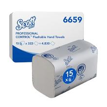 ESSUIE-MAIN FLUSHABLE SCOTT INTERFOLDED PETIT BLANC 1PLI 21X21.5 (15X322) photo du produit