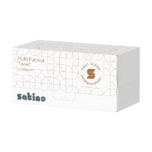 HANDDOEK SATINO SUPERSOFT IN DOOS WIT V-VOUW 2LGS 22X21CM (15X200) artikelfoto