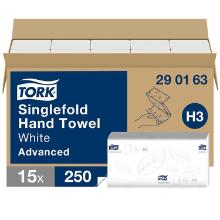 ESSUIE-MAINS TORK ADVANCED SOFT SINGLEFOLD 2PLIS 23X24.8CM H3 (15X250) photo du produit