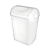 POUBELLE BINGO 42L BLANC AVEC COUVERCLE BASCULANT BLANC 40X28X50CM (1) photo du produit