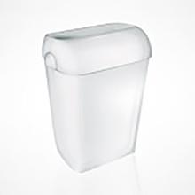 POUBELLE BINGO 42L BLANC AVEC COUVERCLE OUVERT 40X28X50CM (1) photo du produit