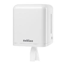 DISTRIBUTEUR ROUEAU D'ESSUYAGE MIDI CENTERFEED BLANC 25.7X28.1X22.6CM CF1 (1) photo du produit