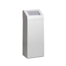 POUBELLE 60L KC METAL BLANC 38X25X68CM (1) photo du produit