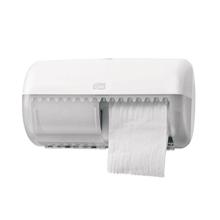 DISTRIBUTEUR PAPIER TOILETTE TORK TWIN TRADITIONNEL ELEVATION LINE BLANC T4 (1) photo du produit