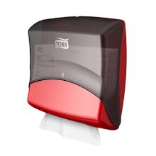 TORK DISTRIBUTEUR TOP-HOLDER WHIPER CLOTH FOLDED NOIR/ROUGE W4 (1) photo du produit