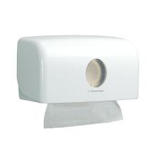 DISTRIBUTEUR MINI AQUARIUS BLANC POUR ESSUIE-MAINS PLIE C & INTERFOLD (1) photo du produit
