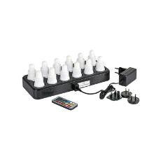 LED BOUGIES RECHARGEABLES MULTICOLOR 12PCS + STATION RECHARGE + TELECOMMANDE (1) photo du produit