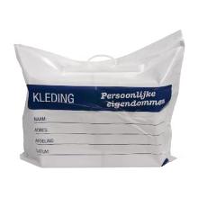 SAC IMPRIME “KLEDING-PERSOONLIJKE EIGENDOMMEN” LDPE BLANC 63/64X50CM (1X200) photo du produit