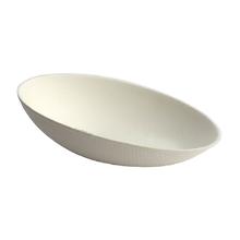 MINI-ASSIETTE OVALE OBLIQUE CANNE A SUCRE BLANC 79X52X28MM (10X50) photo du produit
