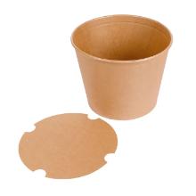 CHICHENBUCKET KARTON/PE BRUIN/BRUIN D.189 H.146MM + DEKSEL - 85OZ 2500ML (6X50) artikelfoto