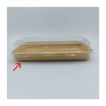 CAKE/SUSHI TRAY NR7 CARTON/PE BRUN 221X138X24MM 625ML (8X50) photo du produit