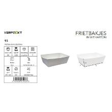 RAVIER FRITES CARTON (EXTERIEUR MAT) 150X90X55MM (1X250) photo du produit