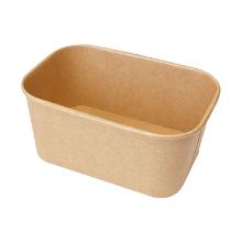 RAVIER CONTENEUR RECTANGULAIRE CARTON/PP BRUN 172X120X75MM 1000ML (6X50) photo du produit