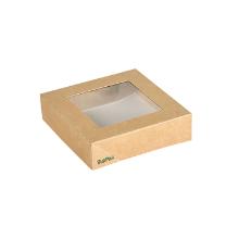 COUVERCLE FENÊTRE VIKING CUBE CARTON/PLA BRUN POUR BOX - 113X113X29MM (1X300) photo du produit