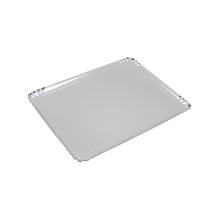 PLATEAU CARTON ARGENT/BLANC RECTANGULAIRE 280X420MM (4X25) photo du produit