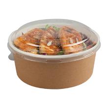 BOL À SALADE/MULTI-FOOD CARTON/PE BRUN /BL D.150 H.60MM +COUV. PET -700ML (6X25) photo du produit