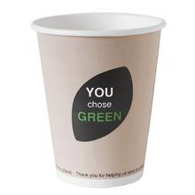 GOBELET CARTON ECO THANK YOU PAP/PLA D.79 H.95MM - 240ML (20X40) photo du produit