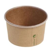 GOBELET A GLACE EN CARTON BRUN KRAFT/PLA D.85 H.52MM - 150ML (20X50) photo du produit